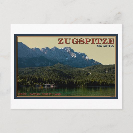 Carte Postale Garmisch - Zugspitze au-dessus de l'Eibsee (Devant)
