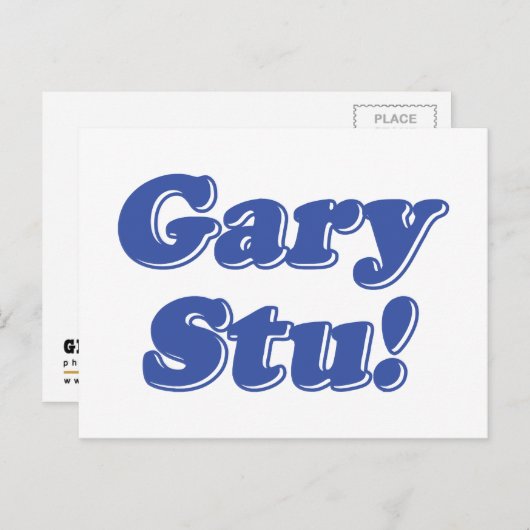Carte Postale Gary Stu ! (Devant / Derrière)