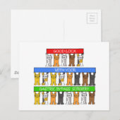 Carte Postale Gastric bypass, good luck, Cartoon Cats. (Devant / Derrière)