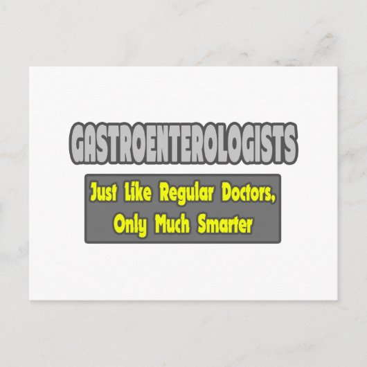 Carte Postale Gastroentérologistes... plus intelligents (Devant)
