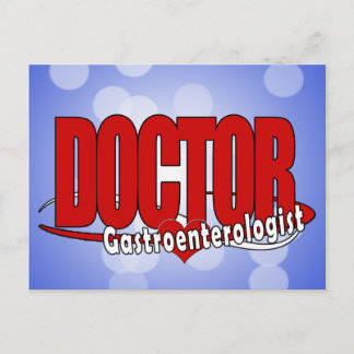 Carte Postale Gastroentérologue MÉDECIN LOGO BIG RED