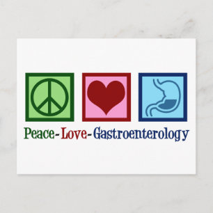 Carte Postale Gastroentérologue - Peace Love Gastroentérologie