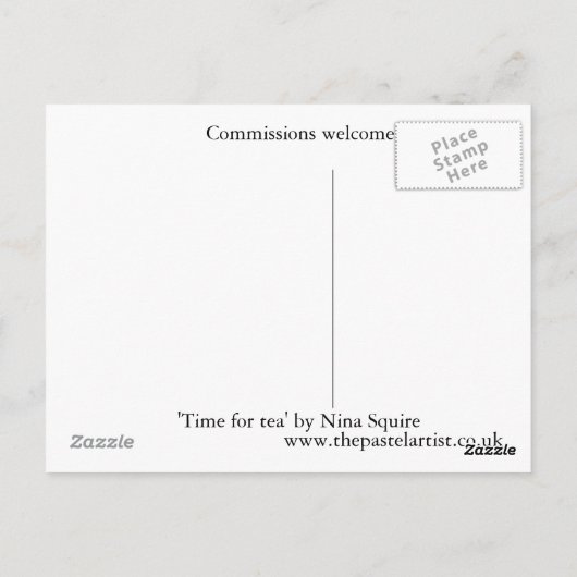 Carte Postale Gâteau (Dos)