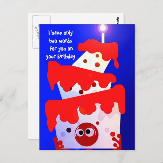 Carte Postale Gâteau (Devant / Derrière)