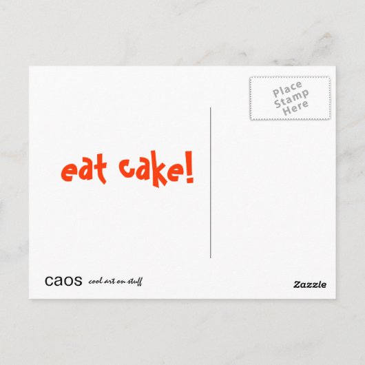 Carte Postale Gâteau (Dos)