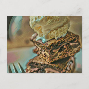 Carte Postale Gâteau à la crème glacée au chocolat