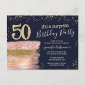 Carte Postale Gâteau à paillettes pour fête d'anniversaire surpr (Devant)
