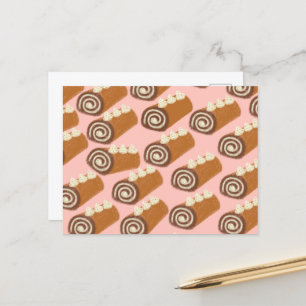 Carte Postale Gâteau à rouleaux de chocolat