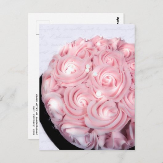 Carte Postale Gâteau au Champagne Rosé (Devant / Derrière)