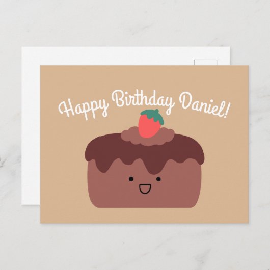 Carte Postale Gâteau au Chocolat (Devant / Derrière)