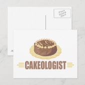 Carte Postale Gâteau au chocolat amusant (Devant / Derrière)