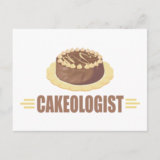 Carte Postale Gâteau au chocolat amusant (Devant)