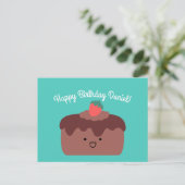 Carte Postale Gâteau au chocolat | Joyeux voeux d'anniversaire (Debout devant)