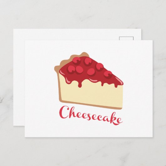 Carte Postale Gâteau au fromage (Devant / Derrière)