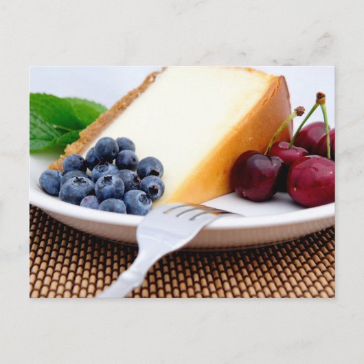 Carte Postale Gâteau Au Fromage Aux Fruits (Devant)