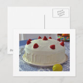 Carte Postale Gâteau aux fraises (Devant / Derrière)