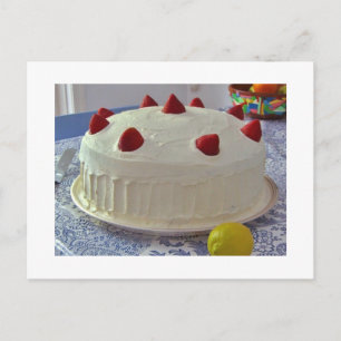 Carte Postale Gâteau aux fraises