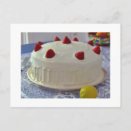 Carte Postale Gâteau aux fraises (Devant)