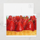 Carte Postale Gâteau aux fraises à la menthe (Devant / Derrière)