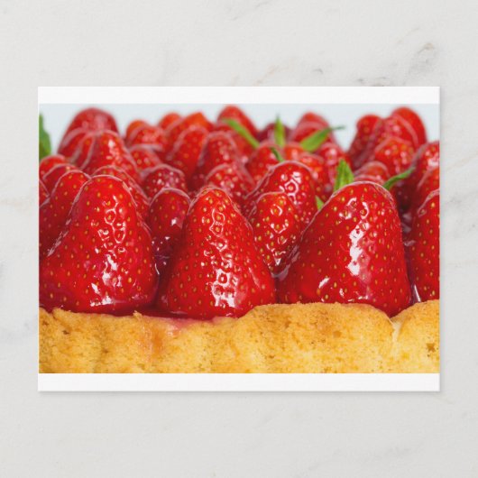 Carte Postale Gâteau aux fraises à la menthe (Devant)
