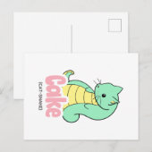 Carte postale Gâteau (Cat +Snake) (Devant / Derrière)