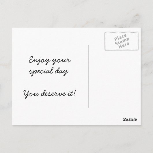 Carte Postale Gâteau Confetti ・ Crème Bleue Frosting (Dos)