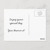 Carte Postale Gâteau Confetti ・ Gâteau d'anniversaire vert (Dos)