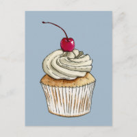 Gâteau cupcake à l'aquarelle avec crème fouettée e