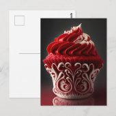Carte Postale Gâteau Cupcake élégant (Devant / Derrière)