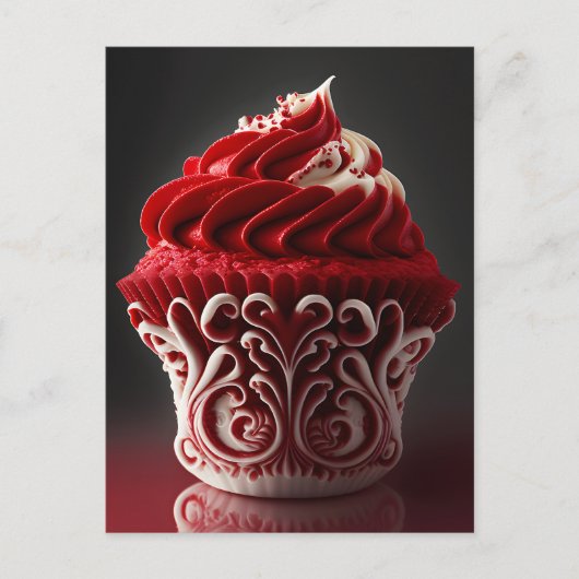 Carte Postale Gâteau Cupcake élégant (Devant)