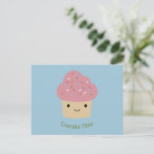 Carte Postale Gâteau Cupcake ! Joli Cupcake Rose (Debout devant)