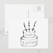 Carte Postale Gâteau d'anniversaire (Devant / Derrière)