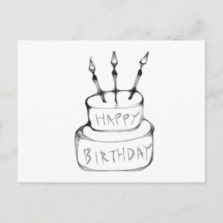 Carte Postale Gâteau d'anniversaire