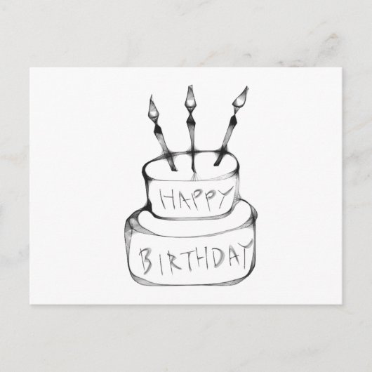 Carte Postale Gâteau d'anniversaire (Devant)