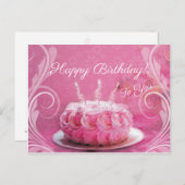 Carte postale - Gâteau d'anniversaire (Devant / Derrière)