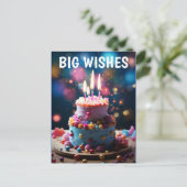 CARTE POSTALE GÂTEAU D'ANNIVERSAIRE (Debout devant)