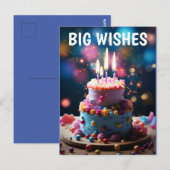 CARTE POSTALE GÂTEAU D'ANNIVERSAIRE (Devant / Derrière)