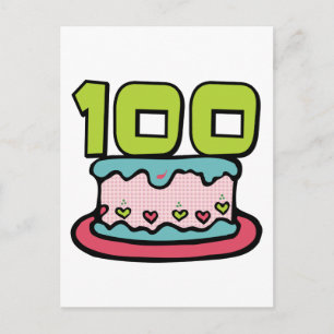 Carte Postale Gâteau d'anniversaire 100 ans