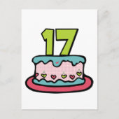 Carte Postale Gâteau d'anniversaire 17 ans (Devant)