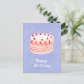 Carte Postale Gâteau d'anniversaire à la cerise douce (Debout devant)