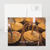 Carte Postale Gâteau d'anniversaire avec bougies (Devant / Derrière)