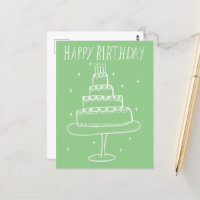 Gâteau d'anniversaire Croquis fantaisiste Doodle