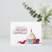 Carte Postale Gâteau D'anniversaire Cupcake (Debout devant)