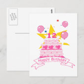 Carte Postale Gâteau d'anniversaire de 12 ans (Devant / Derrière)
