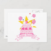 Carte Postale Gâteau d'anniversaire de 3 ans (Devant / Derrière)
