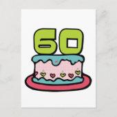 Carte Postale Gâteau d'anniversaire de 60 ans (Devant)