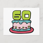 Carte Postale Gâteau d'anniversaire de 60 ans (Devant)