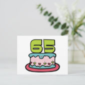 Carte Postale Gâteau d'anniversaire de 65 ans (Debout devant)