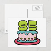 Carte Postale Gâteau d'anniversaire de 85 ans (Devant / Derrière)