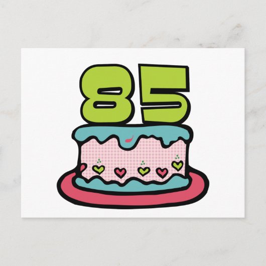 Carte Postale Gâteau d'anniversaire de 85 ans (Devant)